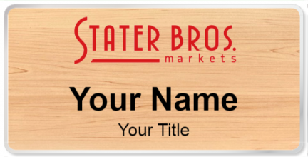 Custom name badges for Stater Bros