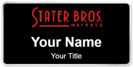 Custom name badges for Stater Bros