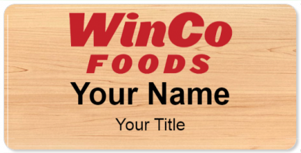 Custom name badges for Winco Foods