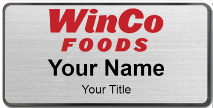 Custom name badges for Winco Foods