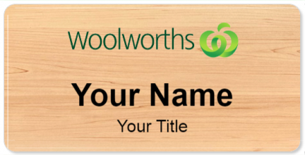 Custom name badges for Woolworths