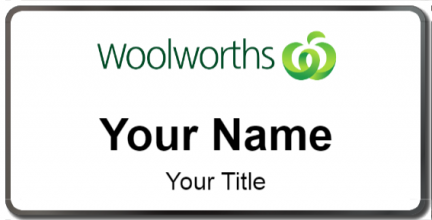 Custom name badges for Woolworths