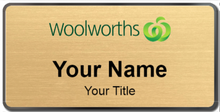 Custom name badges for Woolworths