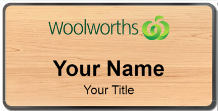 Custom name badges for Woolworths