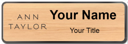 Custom name badges for Ann Taylor