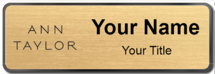 Custom name badges for Ann Taylor
