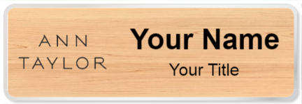 Custom name badges for Ann Taylor