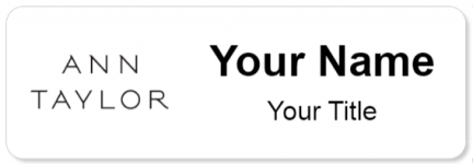 Custom name badges for Ann Taylor