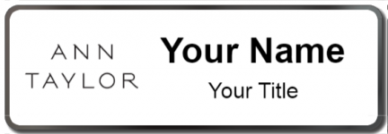 Custom name badges for Ann Taylor