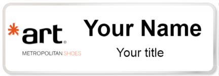 Custom name badges for Art Metropolitan Shoes
