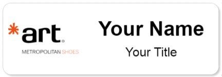 Custom name badges for Art Metropolitan Shoes