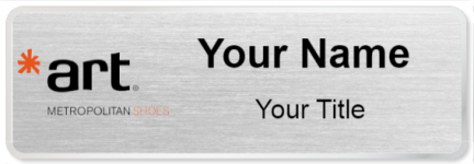 Custom name badges for Art Metropolitan Shoes