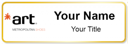 Custom name badges for Art Metropolitan Shoes