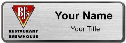 Custom name badges for BJs Restaurant Brewhouse