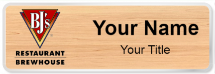 Custom name badges for BJs Restaurant Brewhouse