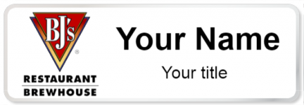 Custom name badges for BJs Restaurant Brewhouse