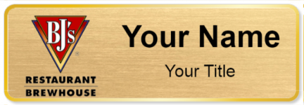 Custom name badges for BJs Restaurant Brewhouse