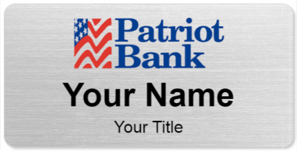 Custom name badges for Patriot Bank