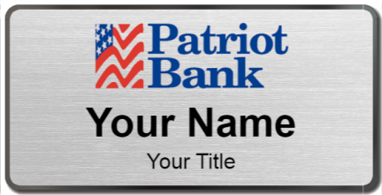 Custom name badges for Patriot Bank
