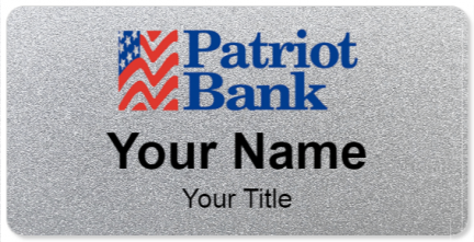 Custom name badges for Patriot Bank