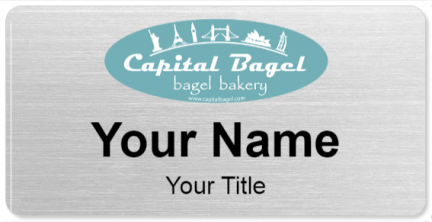 Custom name badges for Capital Bagel