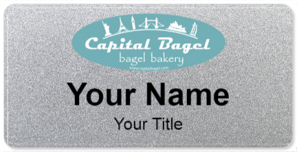 Custom name badges for Capital Bagel