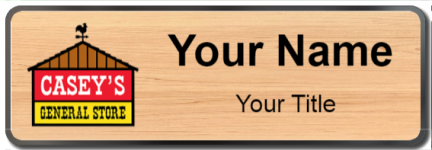 Custom name badges for Caseys General Store