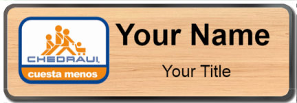 Custom name badges for Chedraui