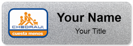 Custom name badges for Chedraui