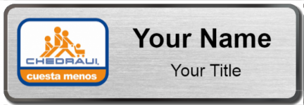 Custom name badges for Chedraui