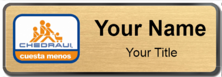 Custom name badges for Chedraui