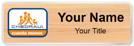 Custom name badges for Chedraui