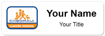 Custom name badges for Chedraui