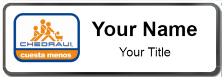 Custom name badges for Chedraui