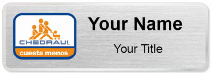 Custom name badges for Chedraui