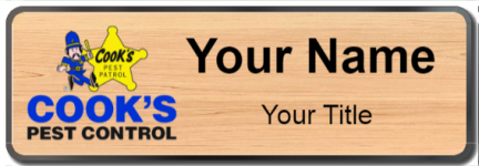 Custom name badges for Cooks Pest Control
