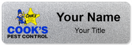 Custom name badges for Cooks Pest Control