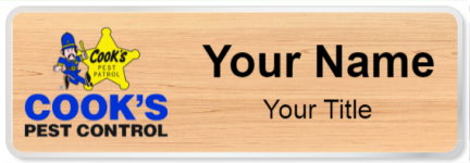 Custom name badges for Cooks Pest Control