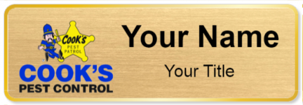Custom name badges for Cooks Pest Control