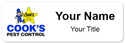 Custom name badges for Cooks Pest Control