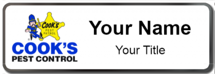 Custom name badges for Cooks Pest Control