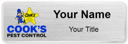 Custom name badges for Cooks Pest Control