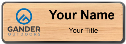 Custom name badges for Gander Outdoors