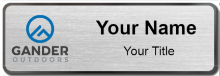 Custom name badges for Gander Outdoors