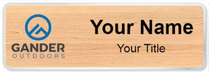 Custom name badges for Gander Outdoors