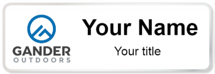 Custom name badges for Gander Outdoors