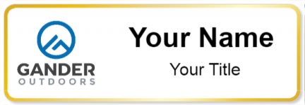 Custom name badges for Gander Outdoors