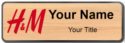 Custom name badges for H&M