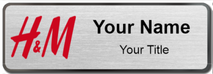 Custom name badges for H&M