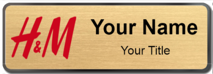 Custom name badges for H&M